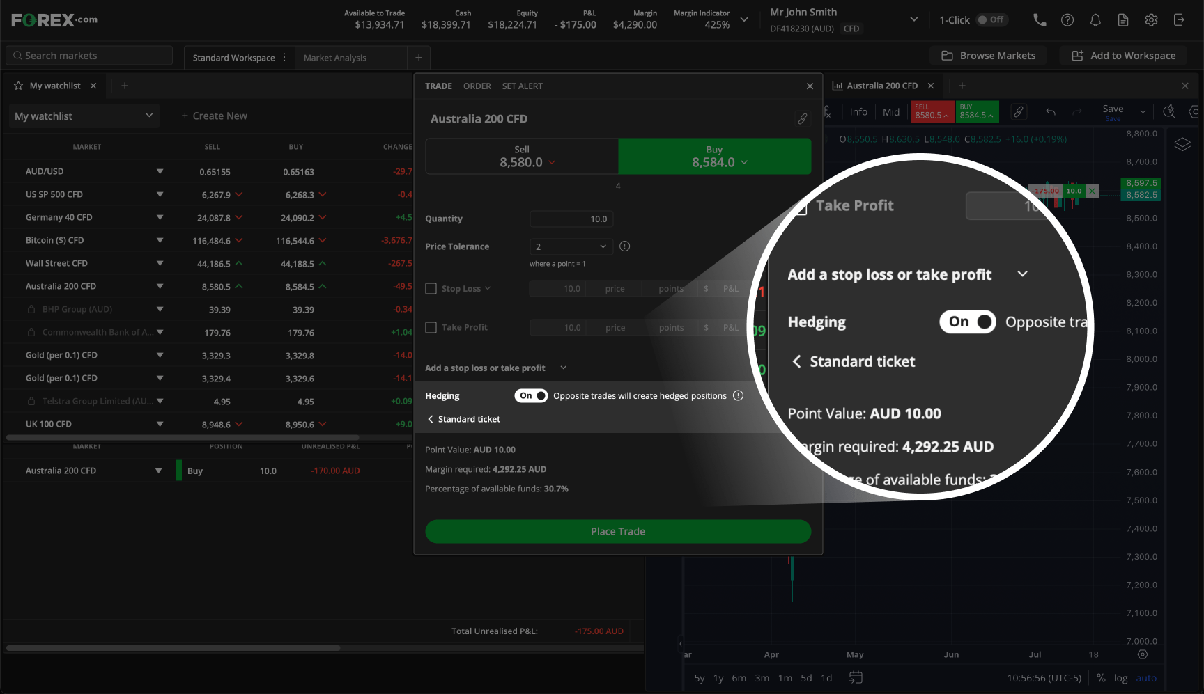 FXAU Order Positions Hedge My Positions
